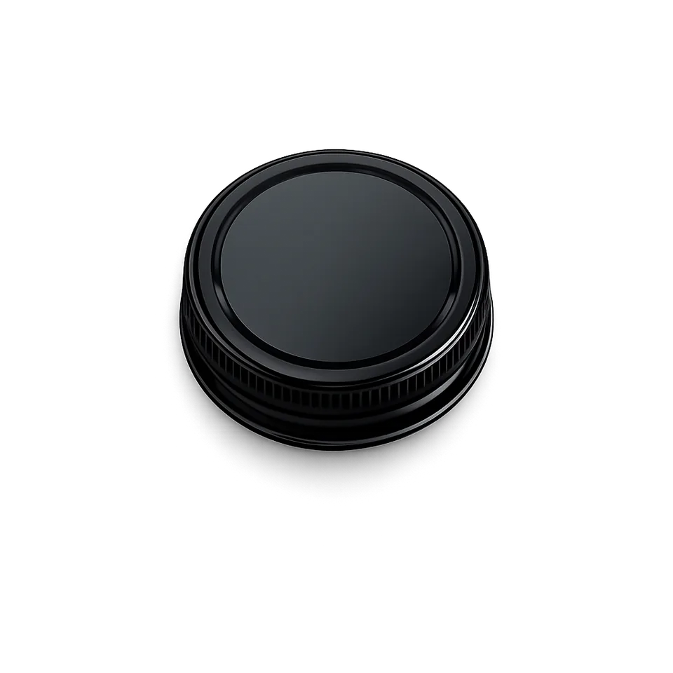 52 mm Metal Screw Cap Black