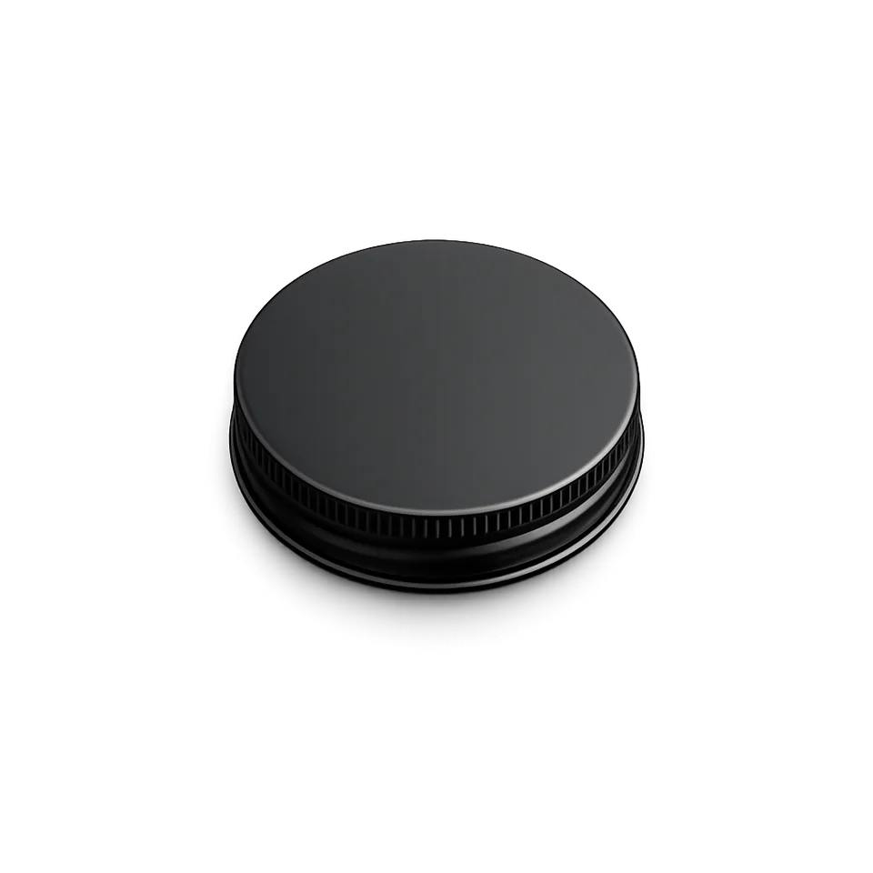 68 mm Metal Screw Cap Black