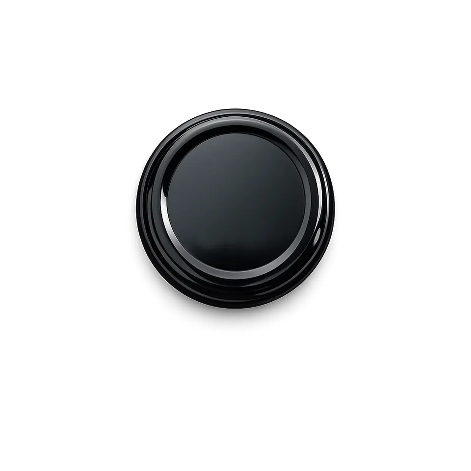 53 mm Metal Lug Cap Black
