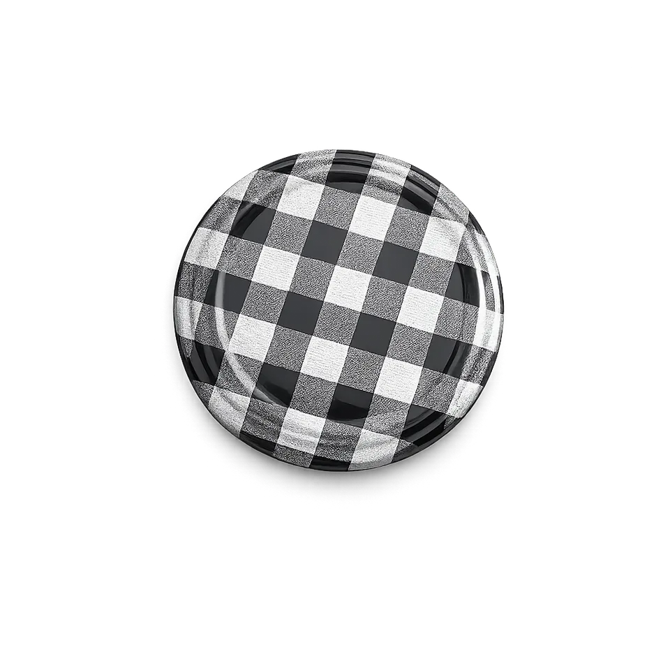 63 mm Metal Lug Cap Black Check
