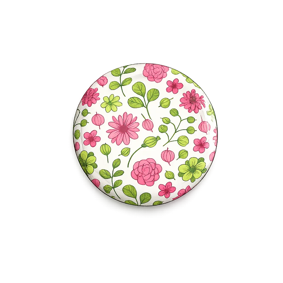 63 mm Metal Lug Cap Pink Floral