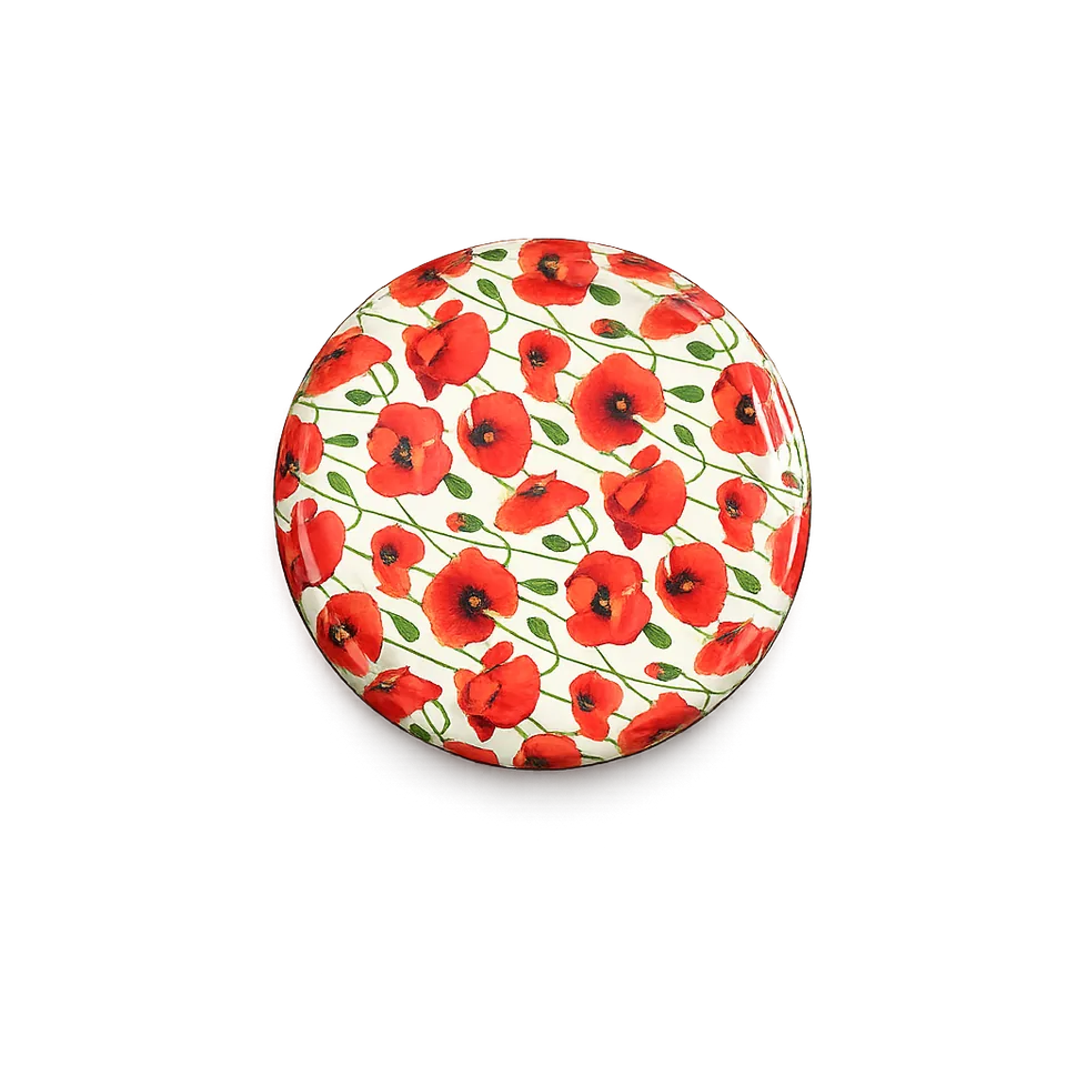 63 mm Metal Lug Cap Red Floral