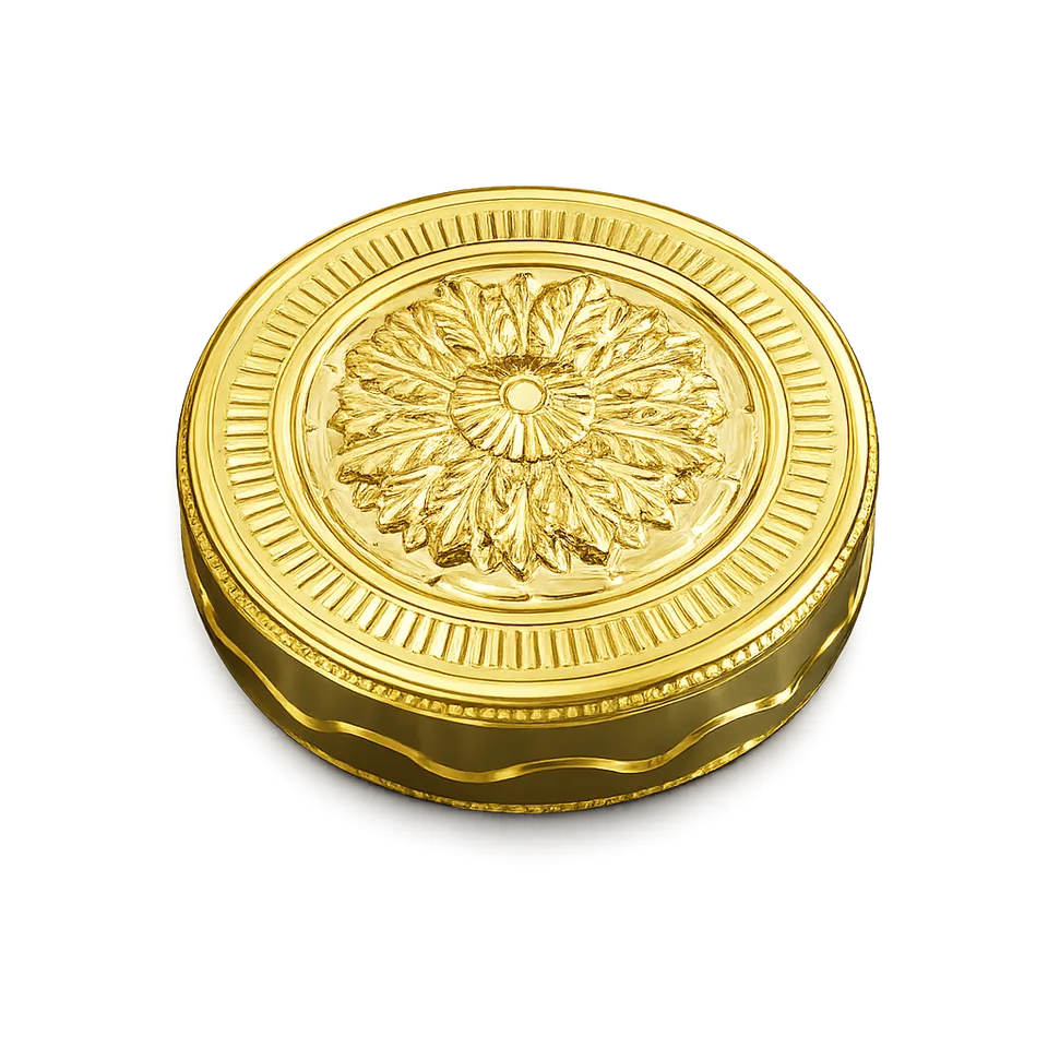 82 mm Plastic Cap Gold Embossed