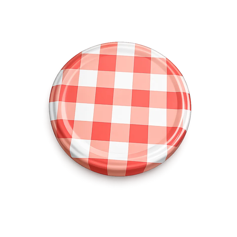 82 mm Metal Lug Cap Red Check