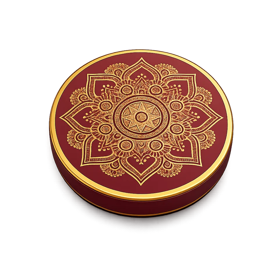 82 mm Metal Lug Cap Red Rangoli