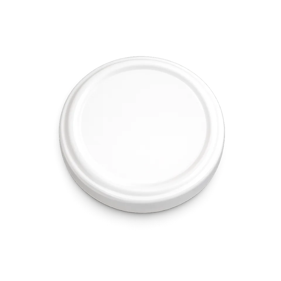 82 mm Metal Lug Cap White