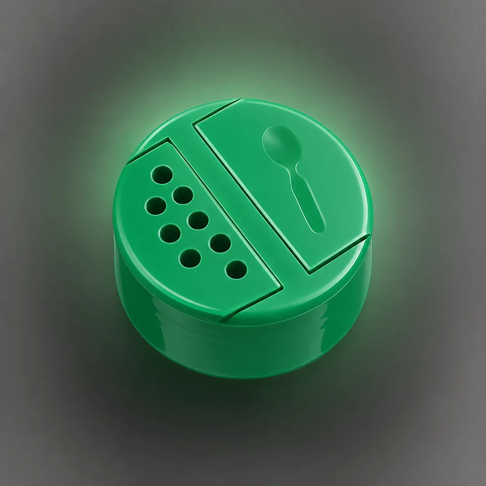 42 mm Spice Dual Flip Plastic Closure Green