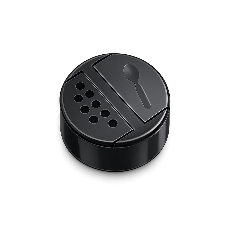 42 mm Spice Dual Flip Plastic Closure Black