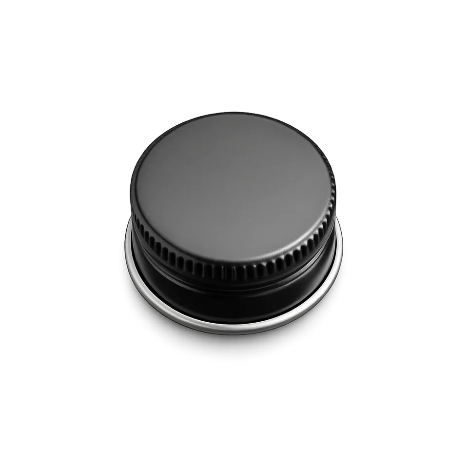 28 mm Metal Screw Cap Black
