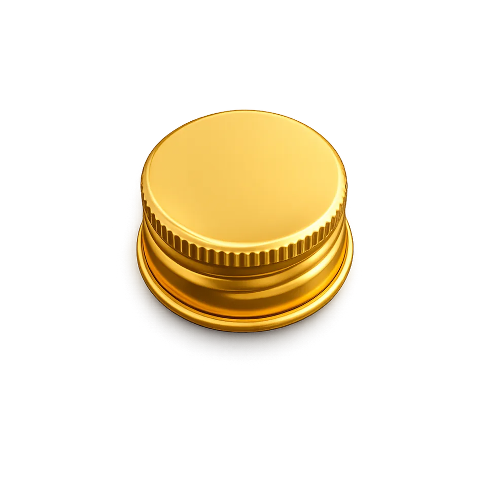 28 mm Metal Screw Cap Golden
