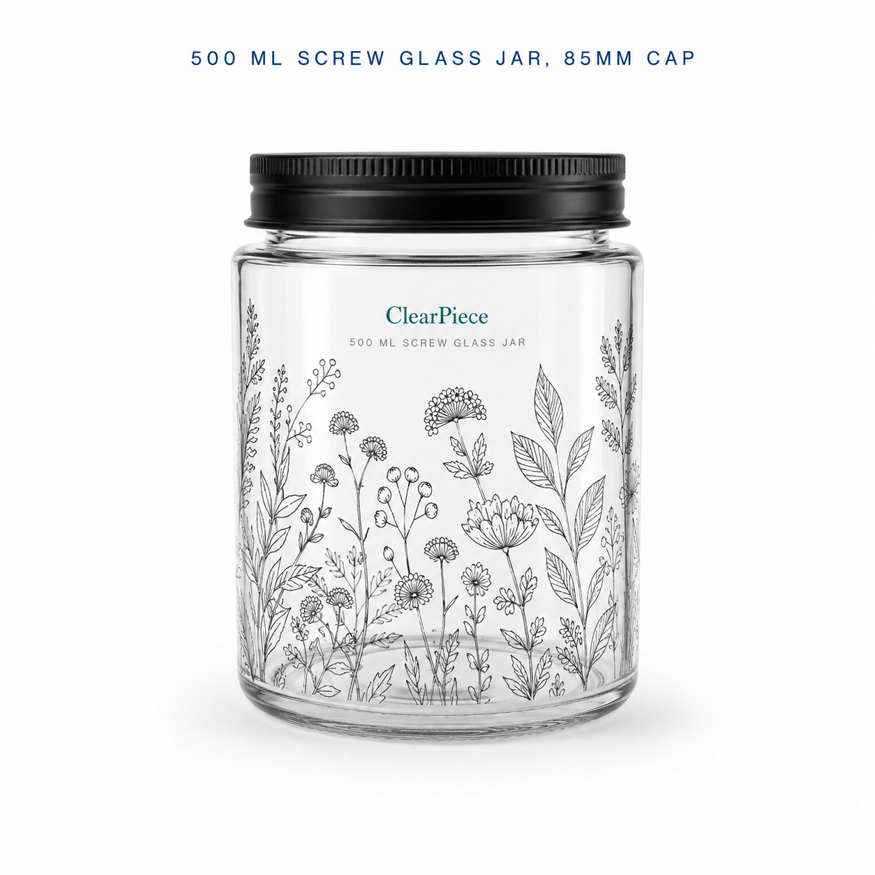 500 ml Screw Glass Jar, 85mm Closure view 3