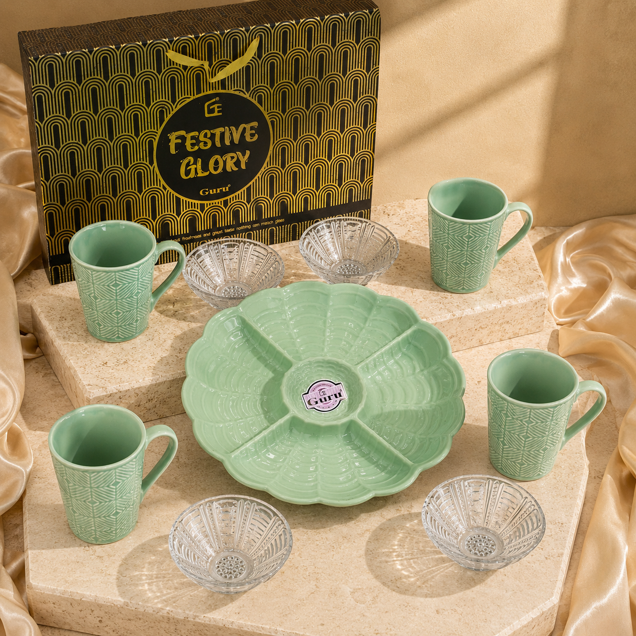 Festive Glory Pista Green