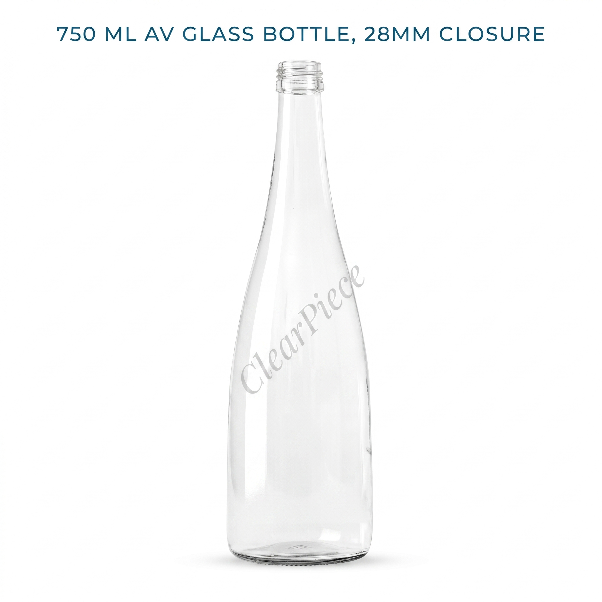 750 ml AV Glass Bottle, 28mm Closure