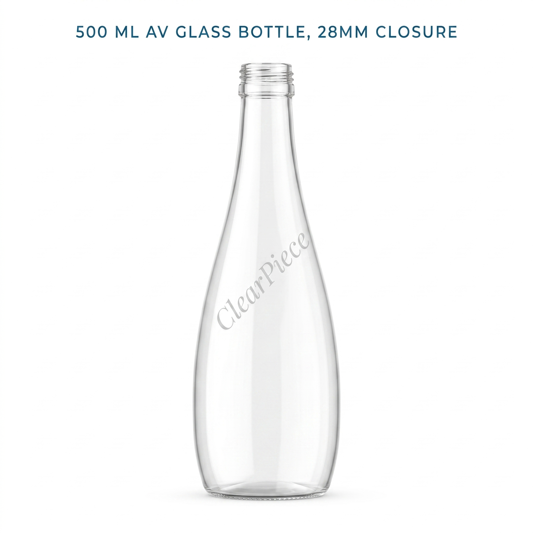 500 ml AV Glass Bottle, 28mm Closure