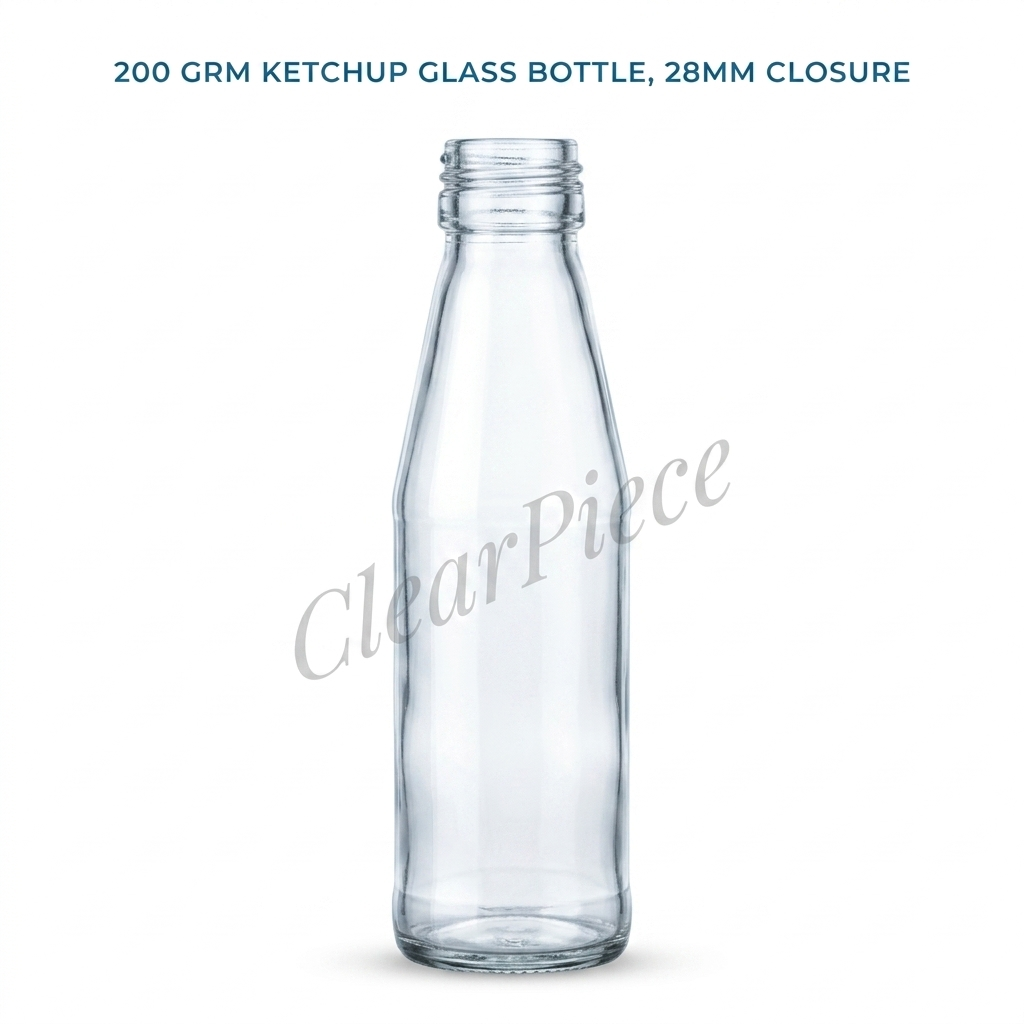 200 grm Ketchup Glass Bottle, 28mm Closure