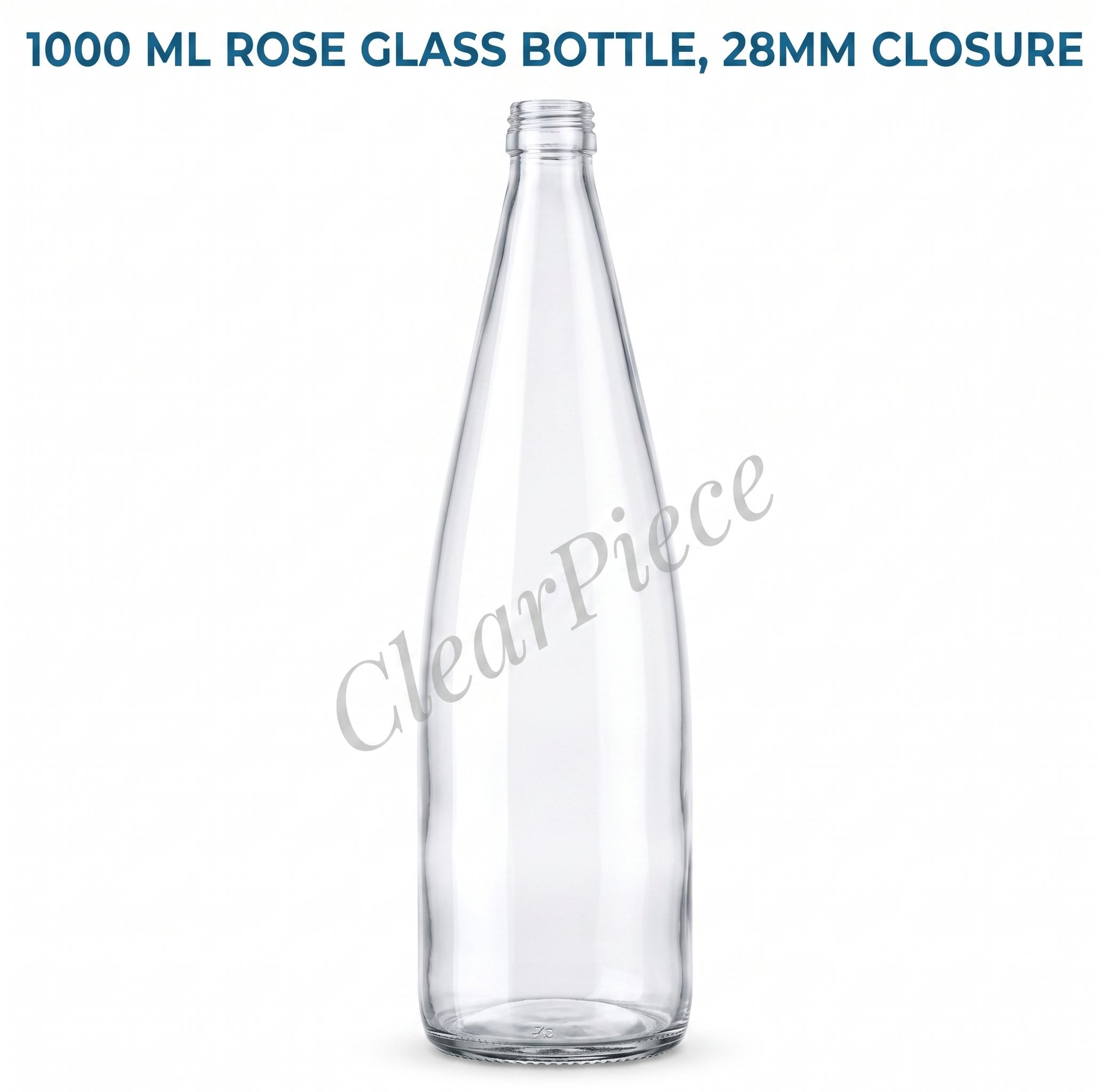 1000 ml Rose Glass Bottle, 28mm Closure