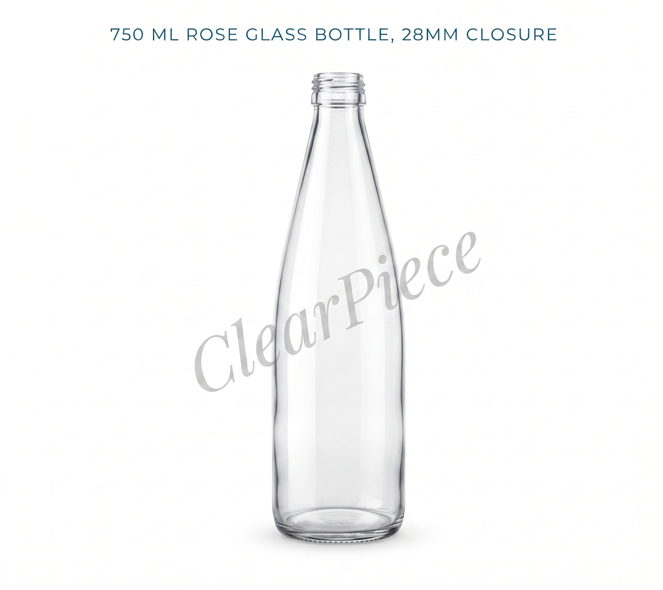 750 ml Rose Glass Bottle, 28mm Closure