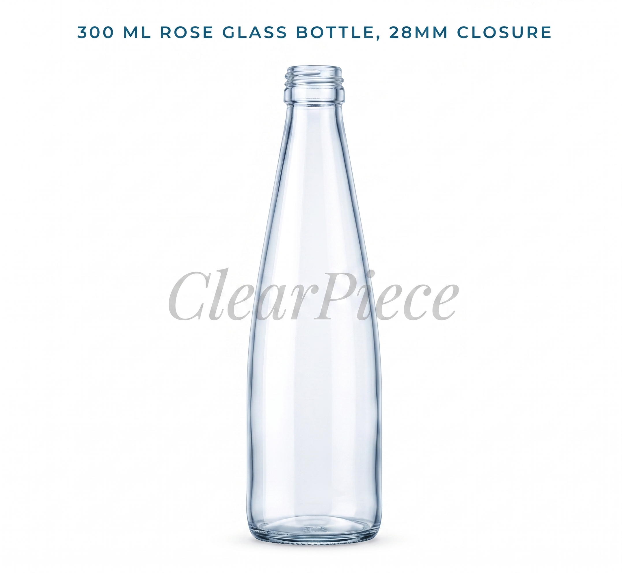 300 ml Rose Glass Bottle, 28mm Closure