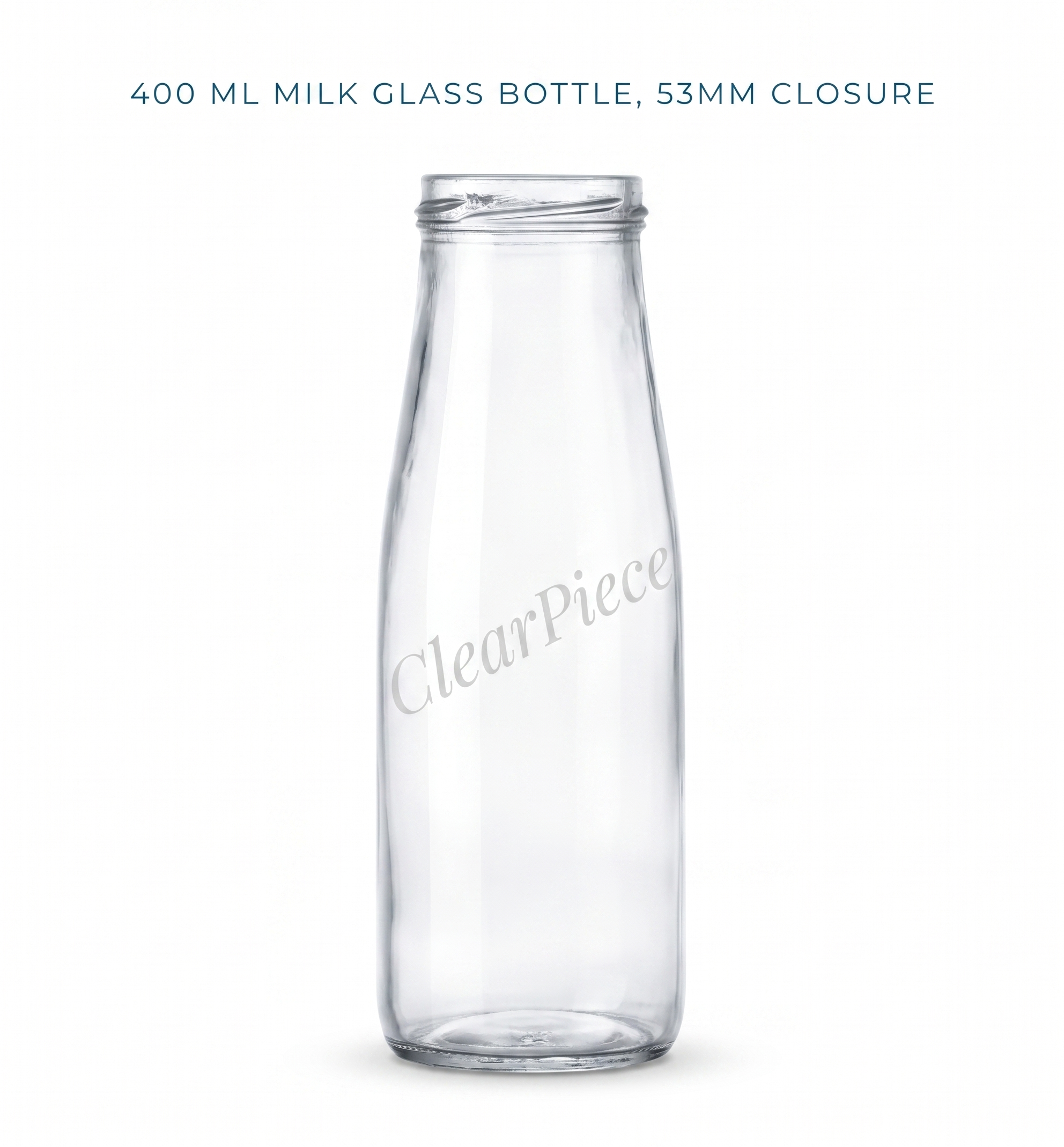 400 ml Milk Glass Bottle, 53mm Closure