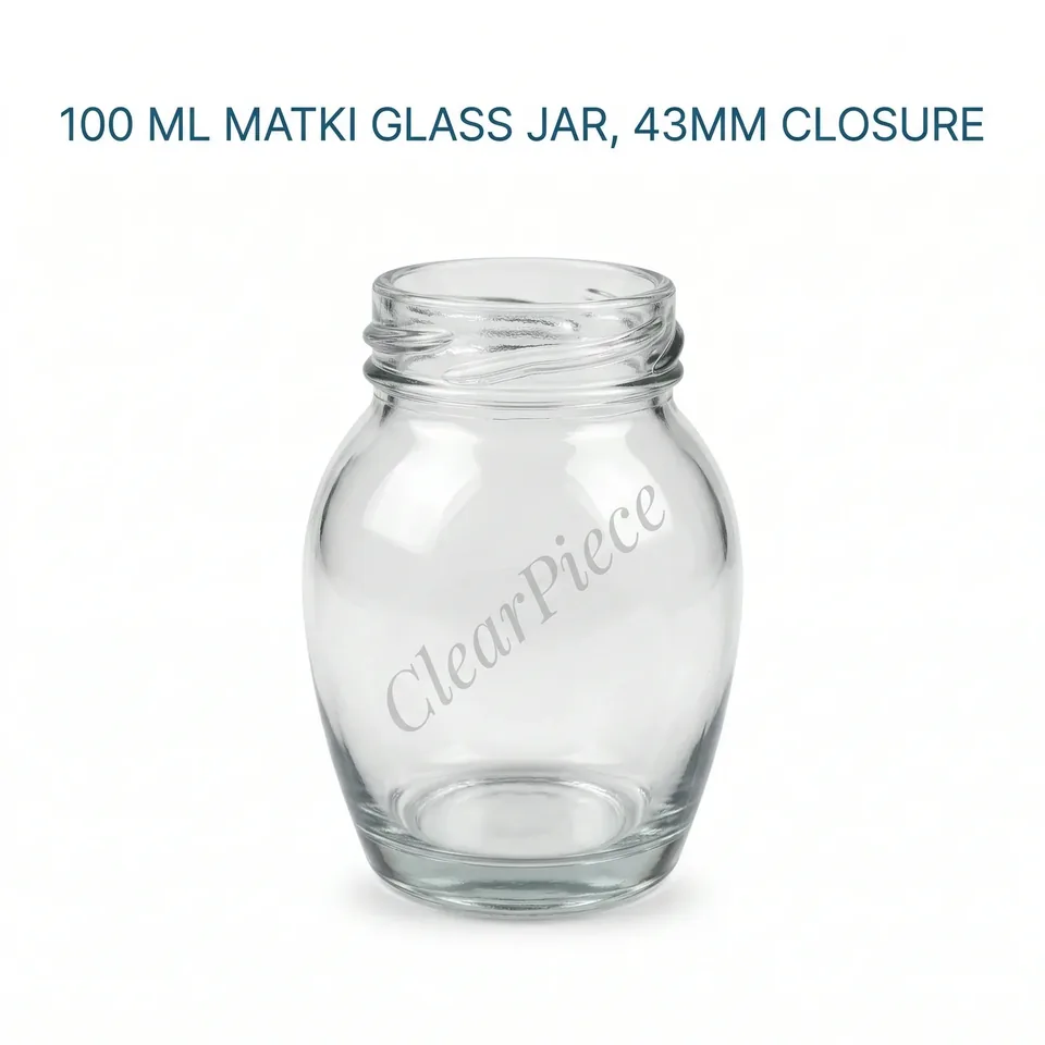 100 ml Matki Glass Jar 43mm Closure view 1
