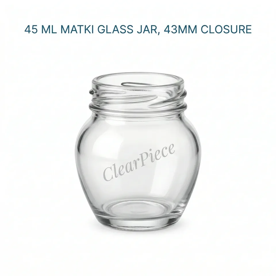 45 ml Matki Glass Jar 43mm Closure view 1