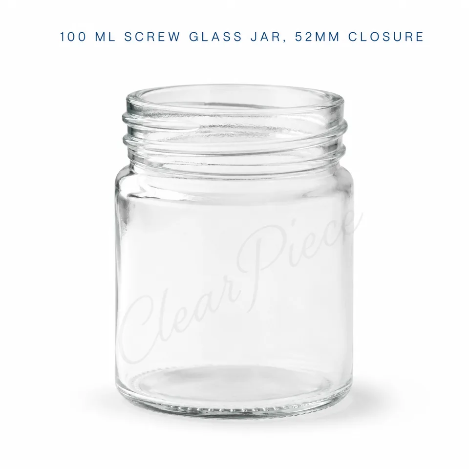 100 ml Screw Glass Jar, 52mm Closure view 1