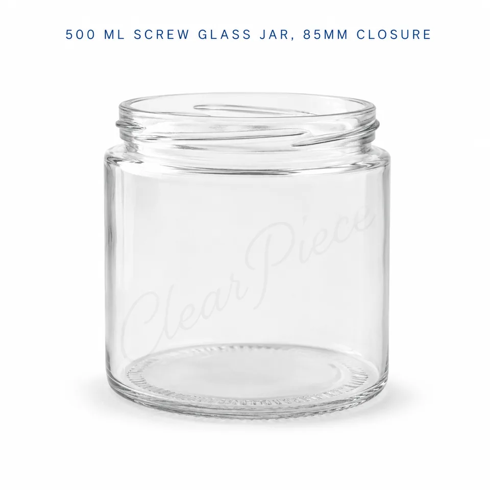 500 ml Screw Glass Jar, 85mm Closure view 1