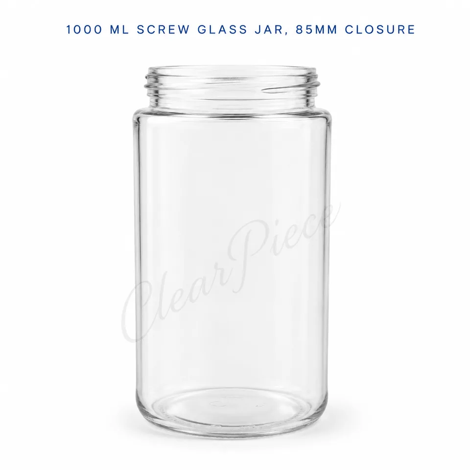 1000 ml Screw Glass Jar, 85mm Closure view 1
