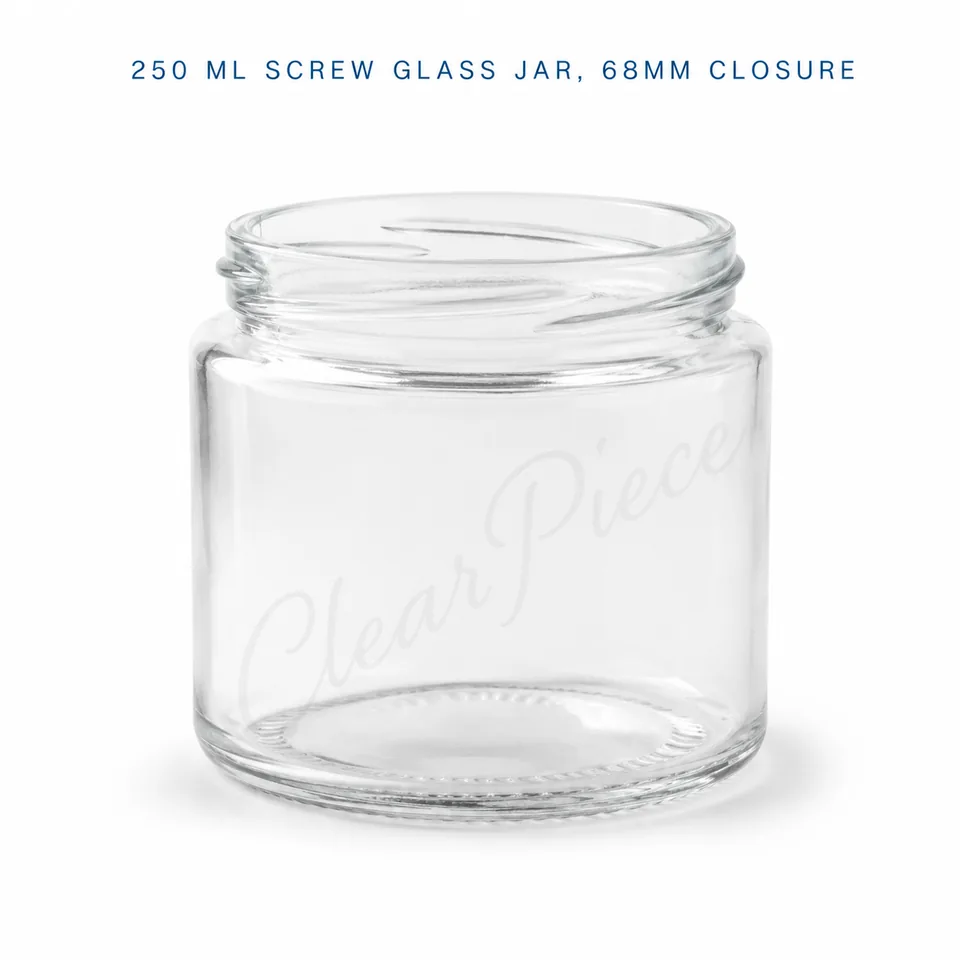 250 ml Screw Glass Jar, 68mm Closure view 1