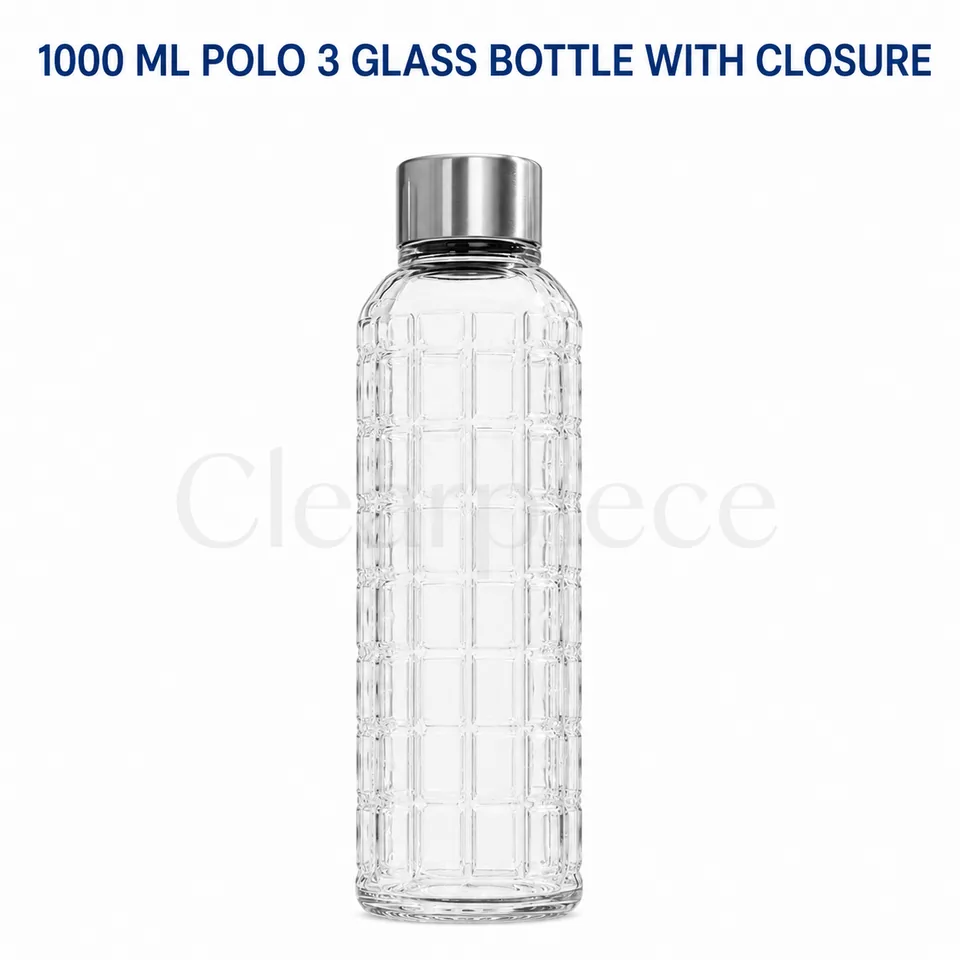 1000ml Polo 3 Glass Bottle with Closure view 1