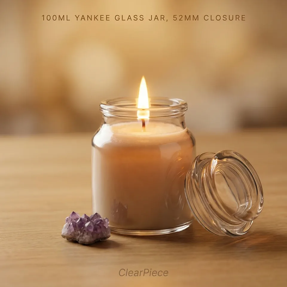 100 ml Yankee Glass Jar with Glass Closure view 3