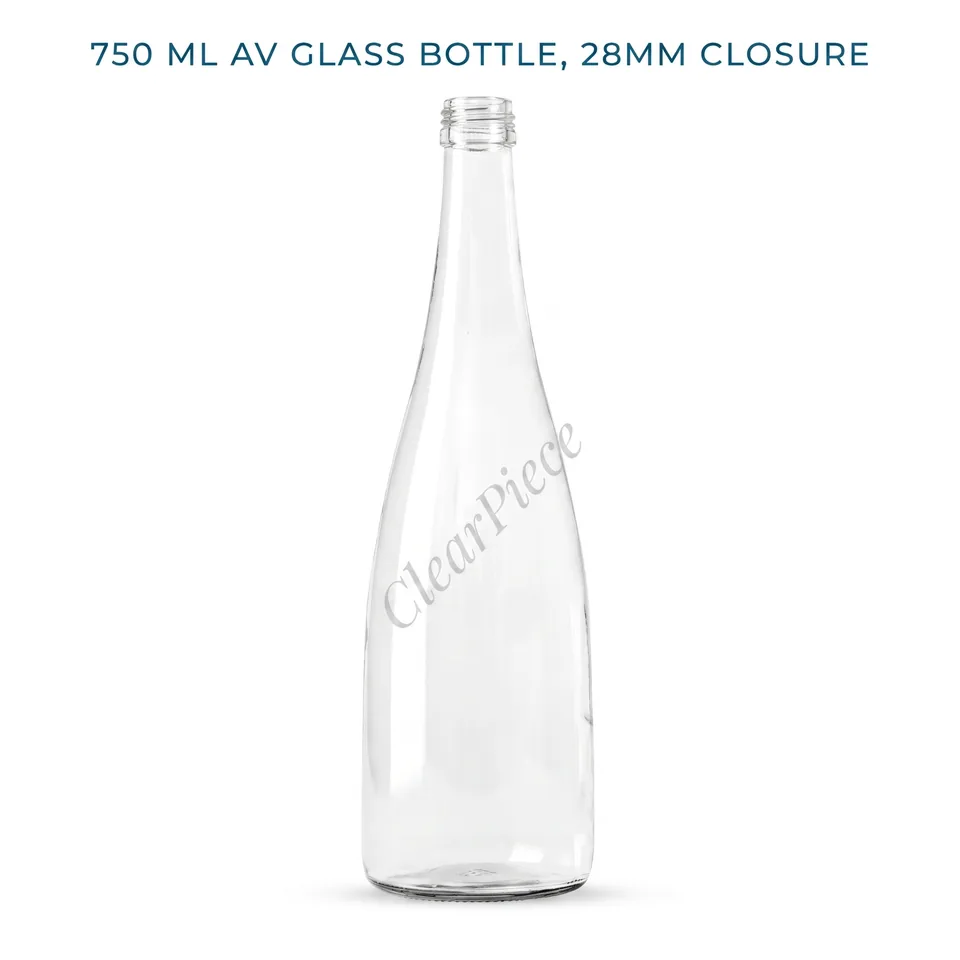 750 ml AV Glass Bottle, 28mm Closure view 1