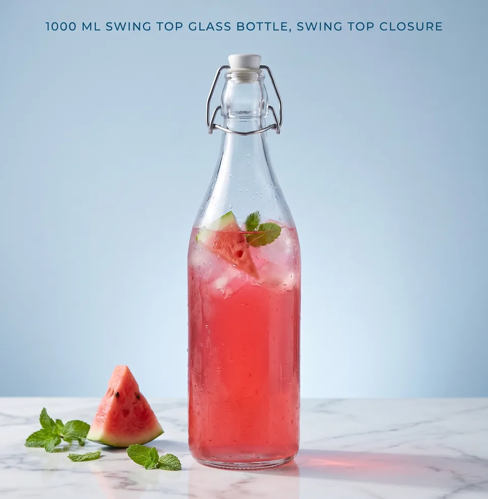 1000ml Swing Top Glass Bottle with Closure view 3