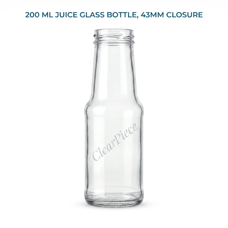 200 ml Juice Glass Bottle, 43 mm Closure view 1