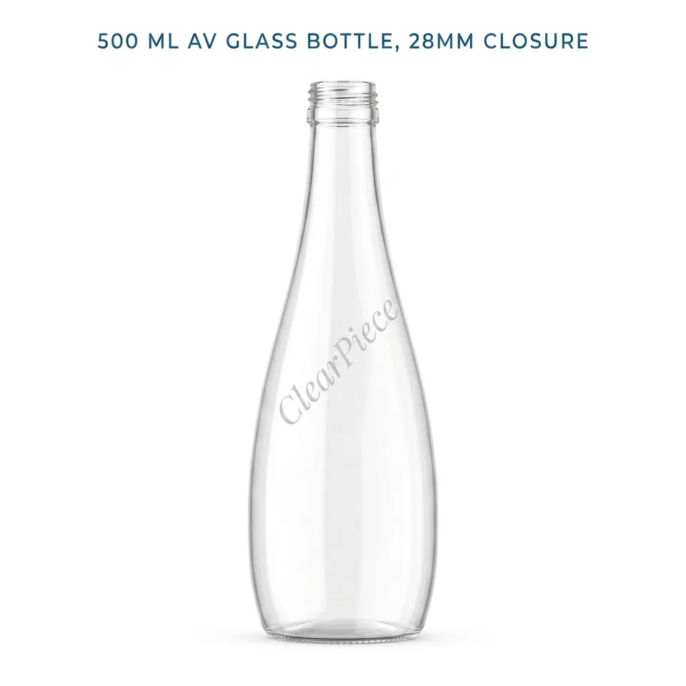 500 ml AV Glass Bottle, 28mm Closure view 1