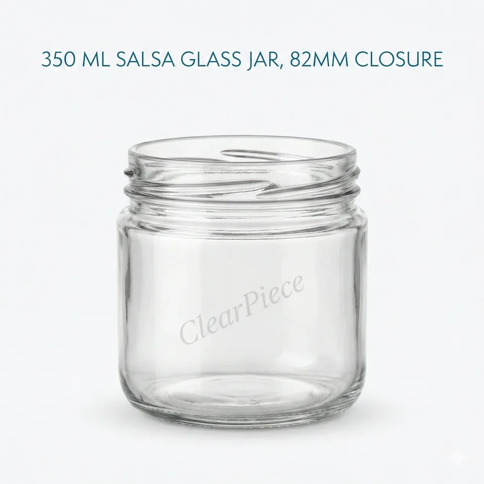350 ml Salsa Glass Jar 82mm Closure view 1