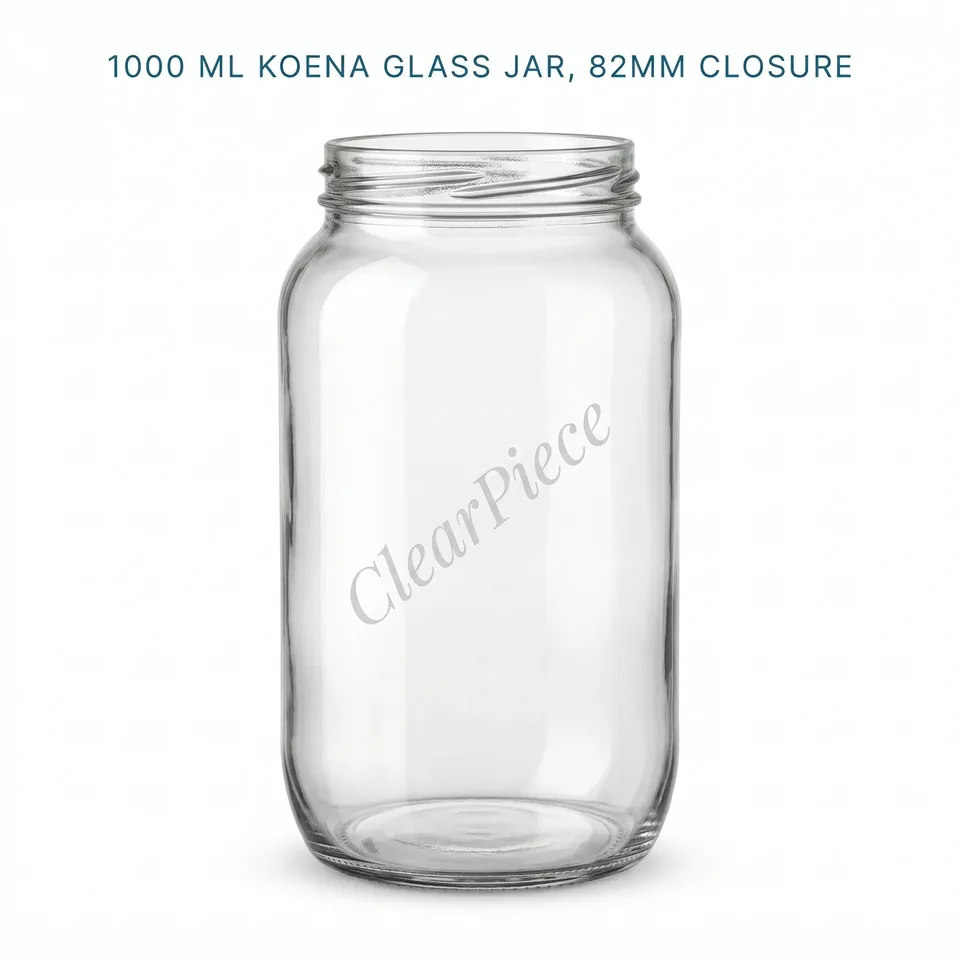 1000 ml Koena Glass Jar, 82mm Closure view 1