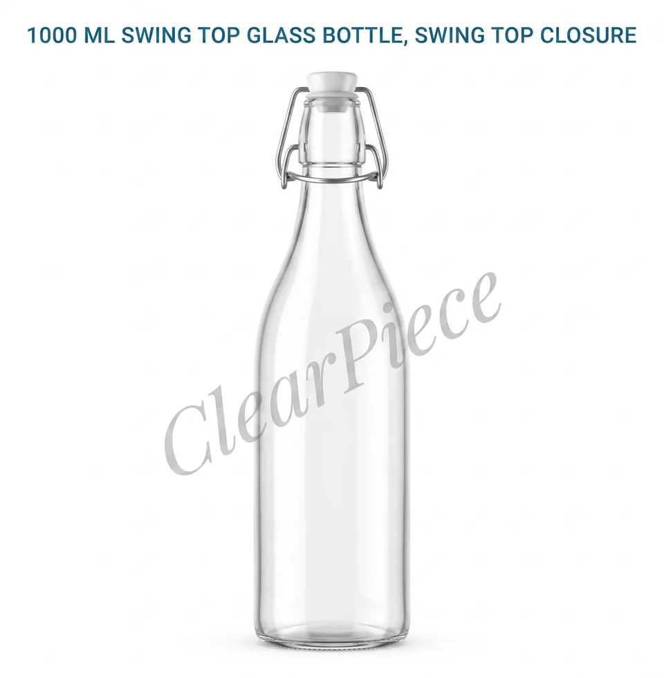 1000ml Swing Top Glass Bottle with Closure view 1