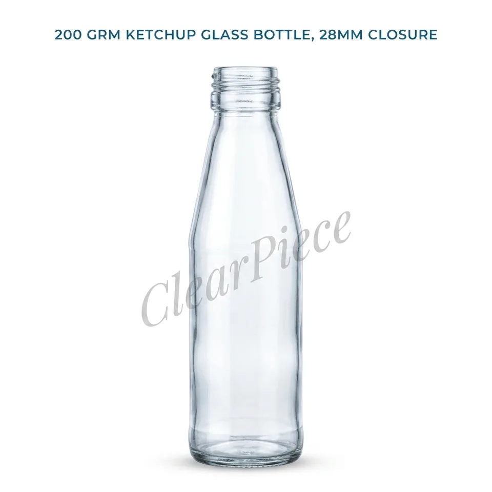 200 grm Ketchup Glass Bottle, 28mm Closure view 1