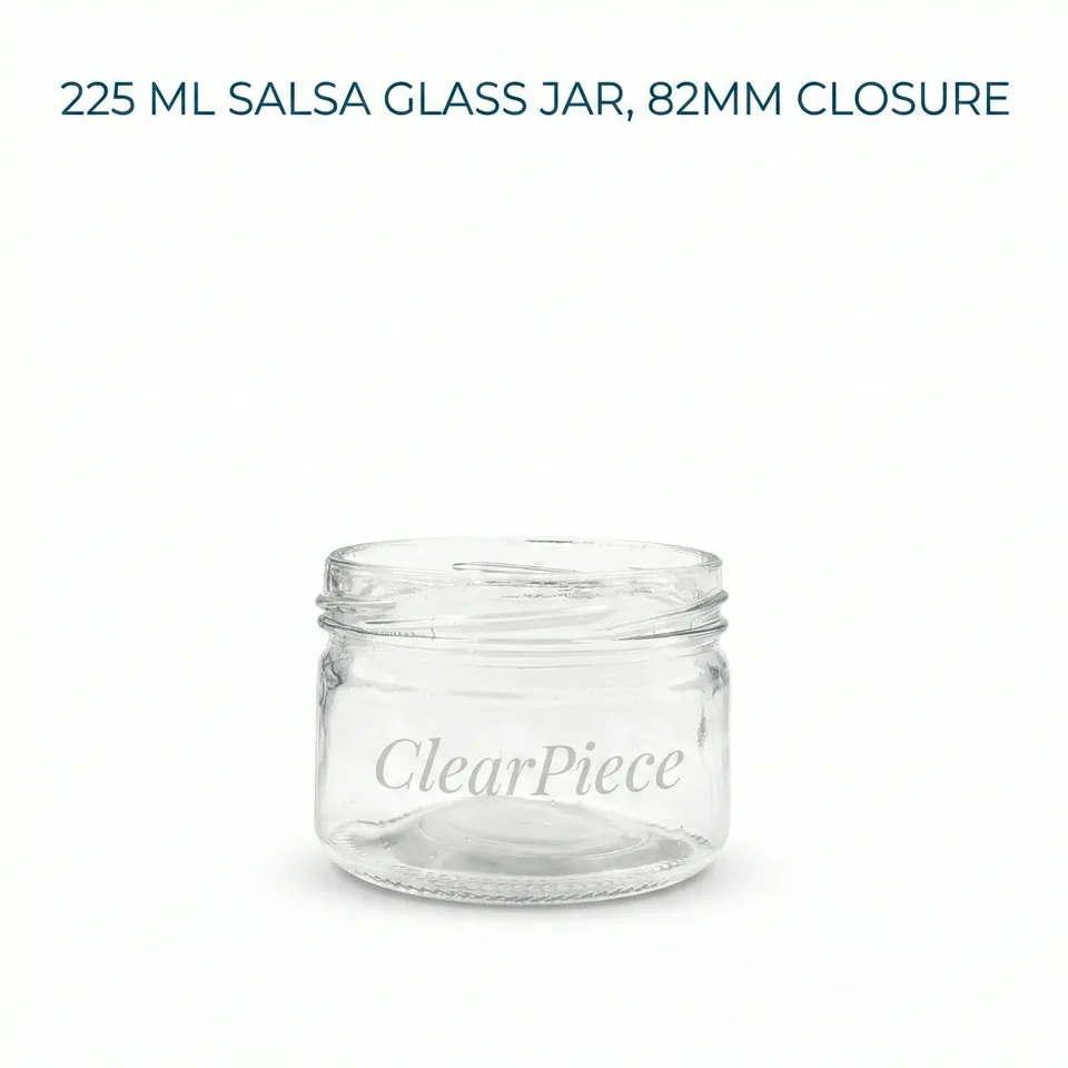 225 ml Salsa Glass Jar 82mm Closure view 1