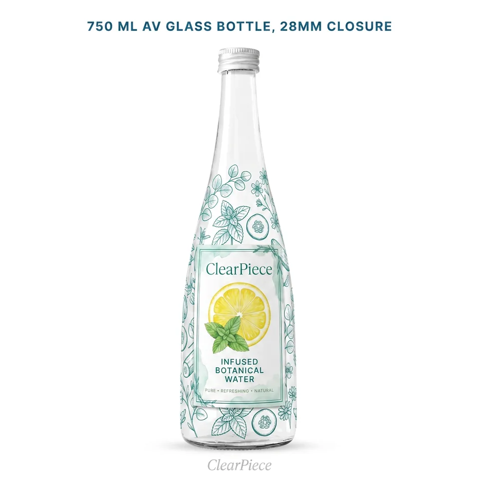 750 ml AV Glass Bottle, 28mm Closure view 3