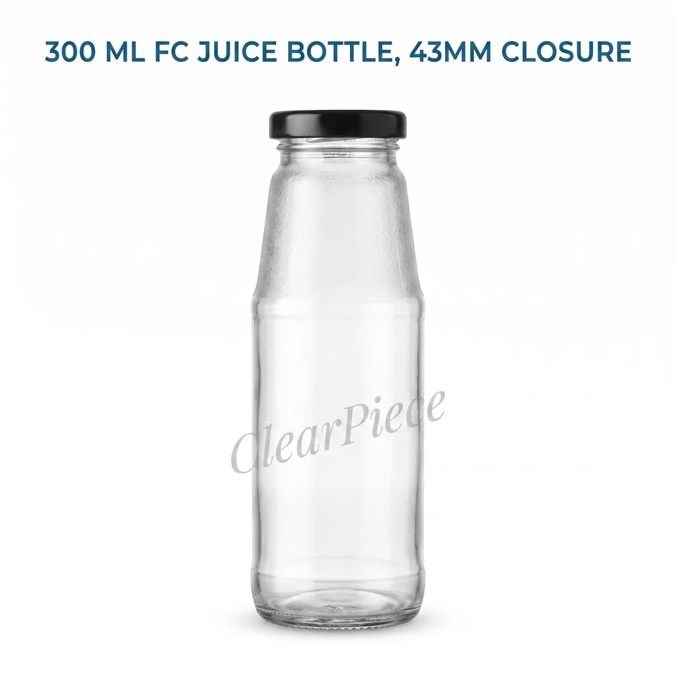 300 ml FC Juice Glass Bottle, 43mm Closure view 1