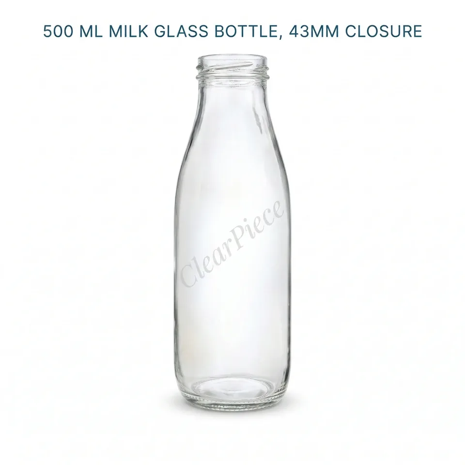 500 ml Milk Glass Bottle 43mm Closure view 1