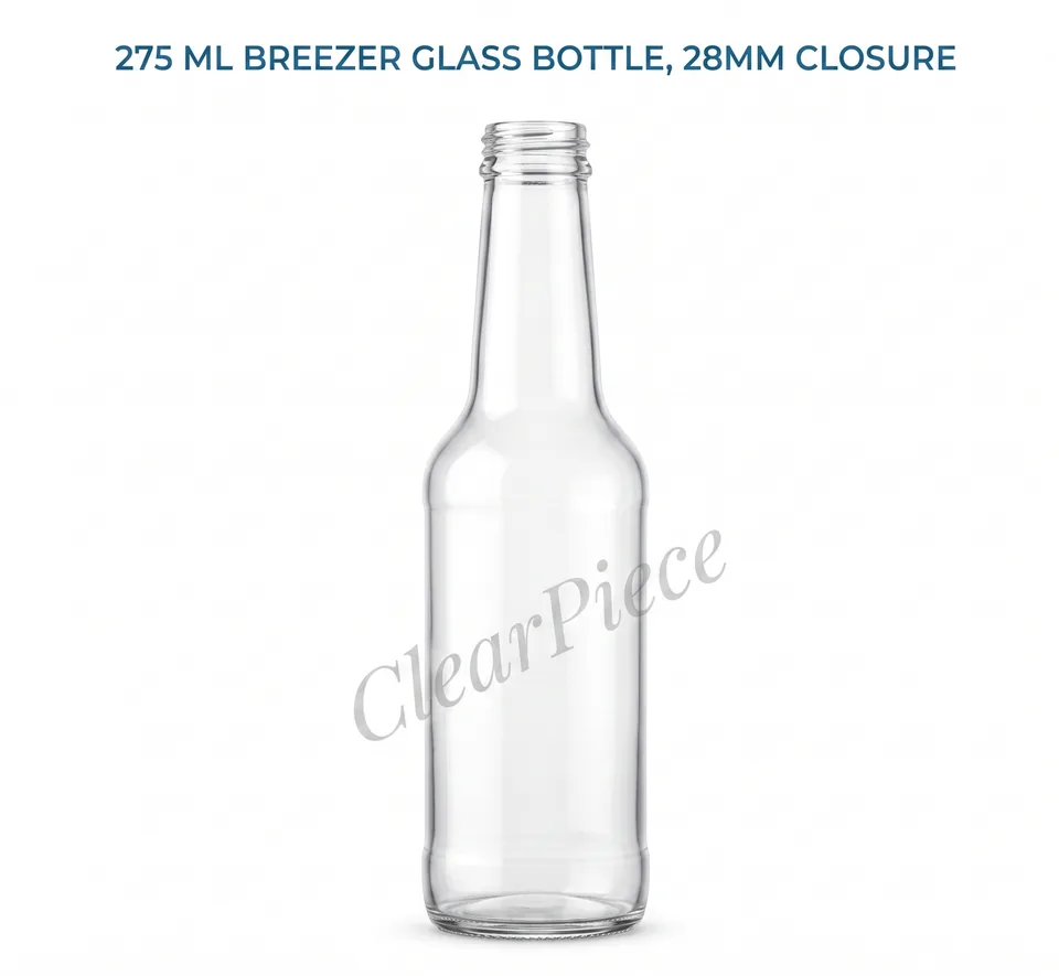 275 ml Breezer Glass Bottle, 28mm CLosure view 1
